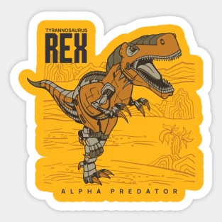 Robotic T-Rex: The Alpha Predator Sticker